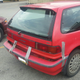Illustration for article titled Honda Civic Bumper Hangs On For Dear Life